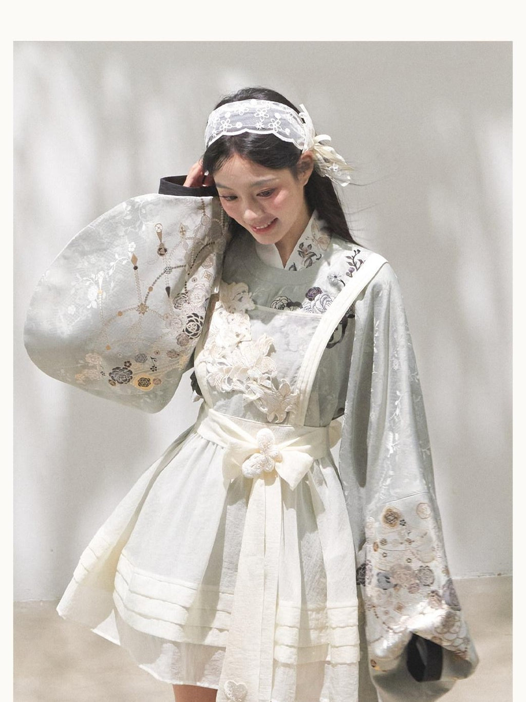 Yi Mu Hu Tao Tea Flower Embroidered Ming Style Hanfu Mamian Skirt Women's Skirt Sets