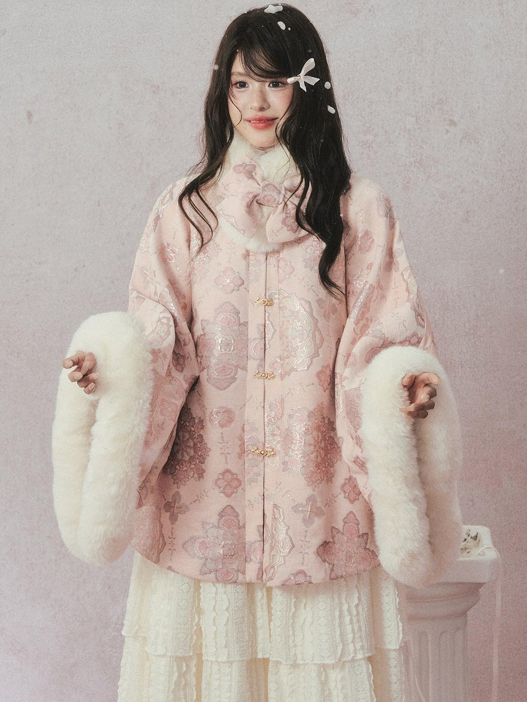 Yi Mu Hu Tao Two Tone Song Brocade Han Western Zhaojun Jacket Tiered Women's Skirt Sets