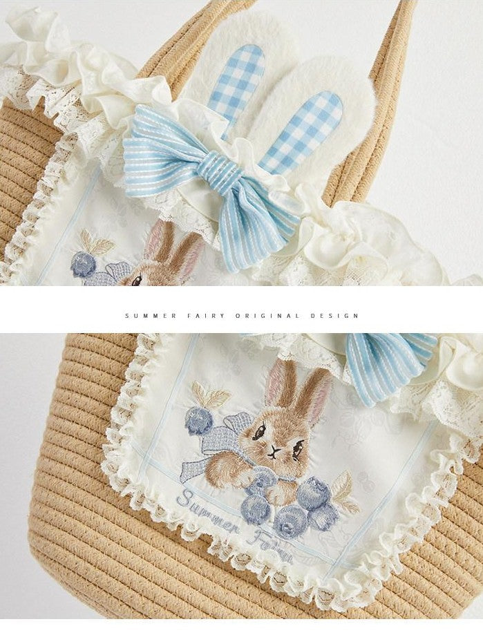 Zhong Xia Wu Yu Blueberry Garden Patchwork Triangle Scarf Brooch Women's Straw Accessories