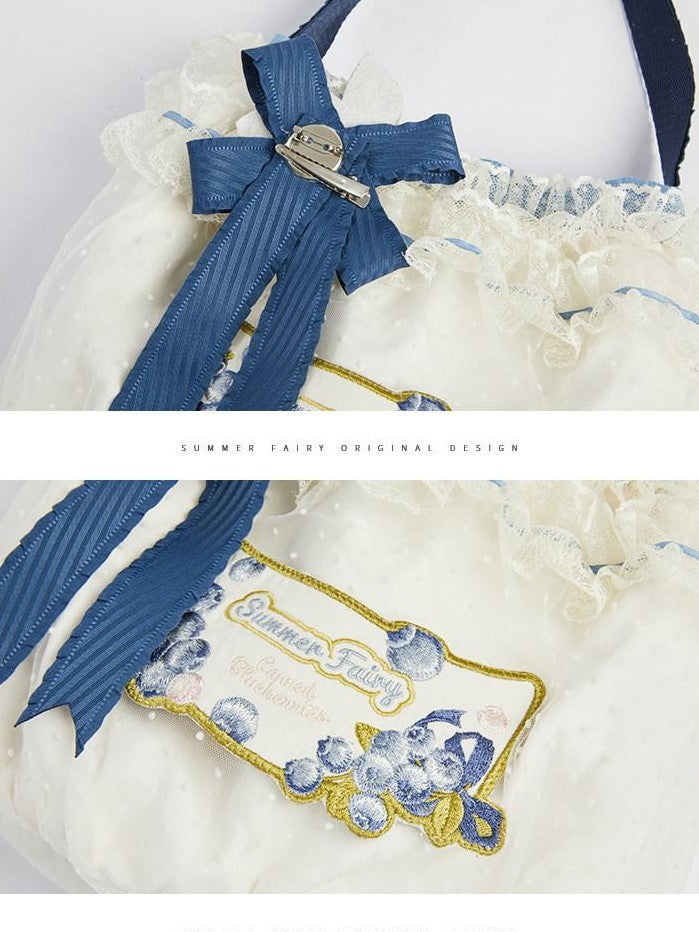 Zhong Xia Wu Yu Blueberry Garden Patchwork Triangle Scarf Brooch Women's Straw Accessories
