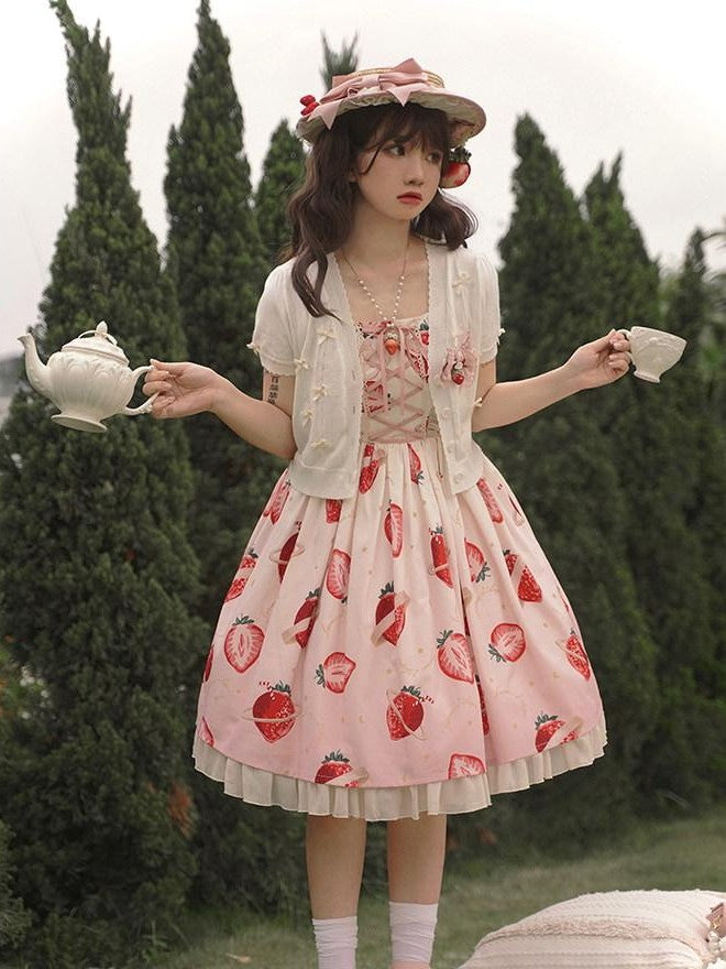 Zhong Xia Wu Yu Bow Tie Short Sleeve Soft Girl Women's Knitted Short Cardigans