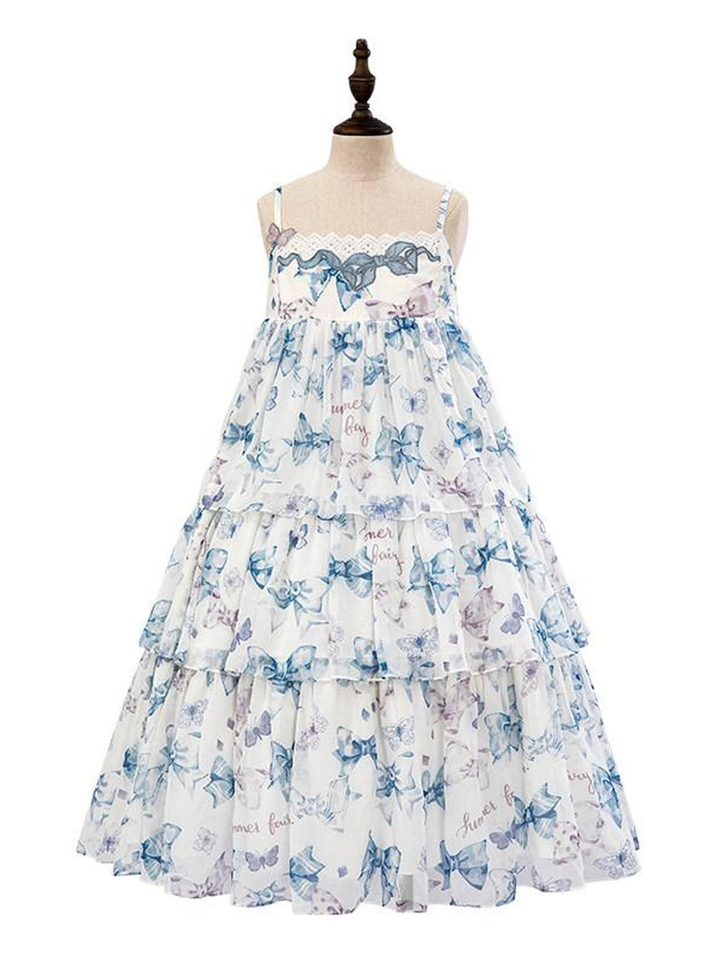 Zhong Xia Wu Yu Eternal Garden Tiered High Waist Women's Dotted Tulle Jsk / Jumper Skirts