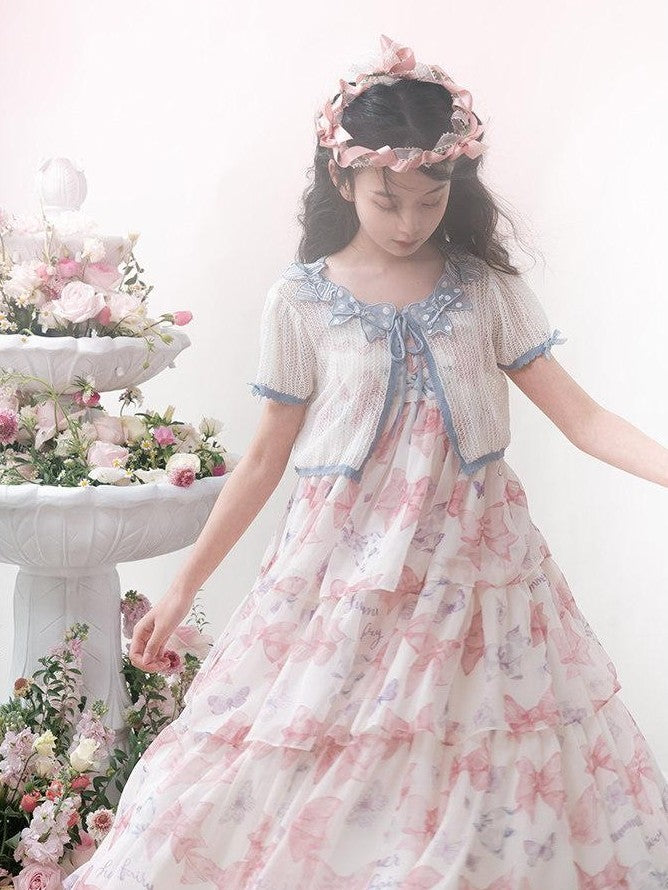 Zhong Xia Wu Yu Eternal Garden Tiered High Waist Women's Dotted Tulle Jsk / Jumper Skirts