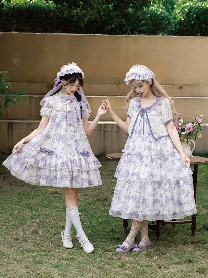 Zhong Xia Wu Yu Eternal Garden Tiered High Waist Women's Dotted Tulle Jsk / Jumper Skirts