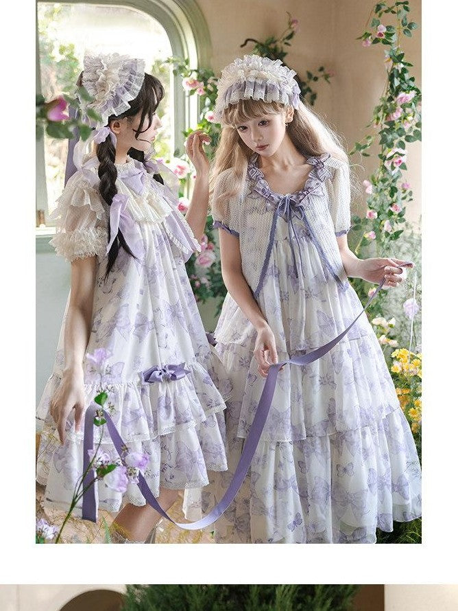 Zhong Xia Wu Yu Eternal Garden Tiered High Waist Women's Dotted Tulle Jsk / Jumper Skirts