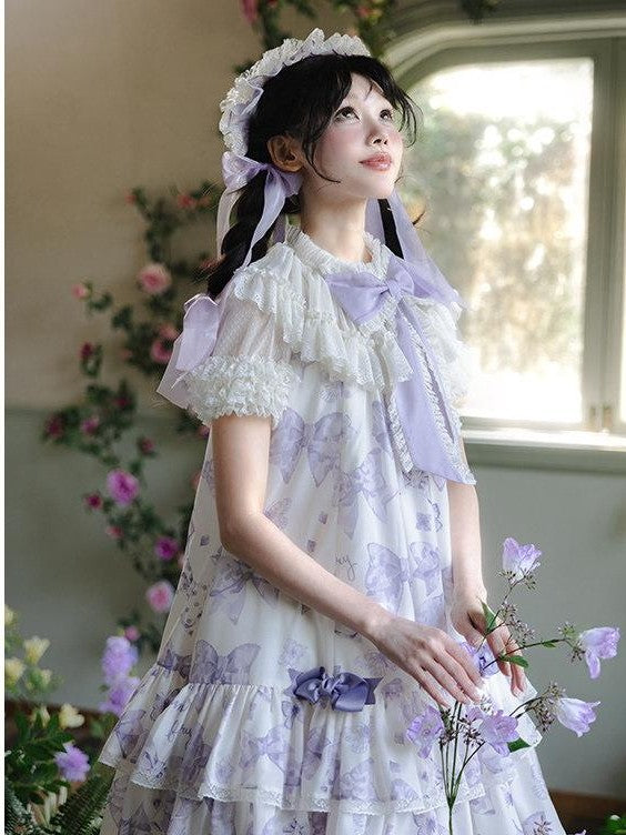 Zhong Xia Wu Yu Eternal Garden Tiered High Waist Women's Dotted Tulle Jsk / Jumper Skirts