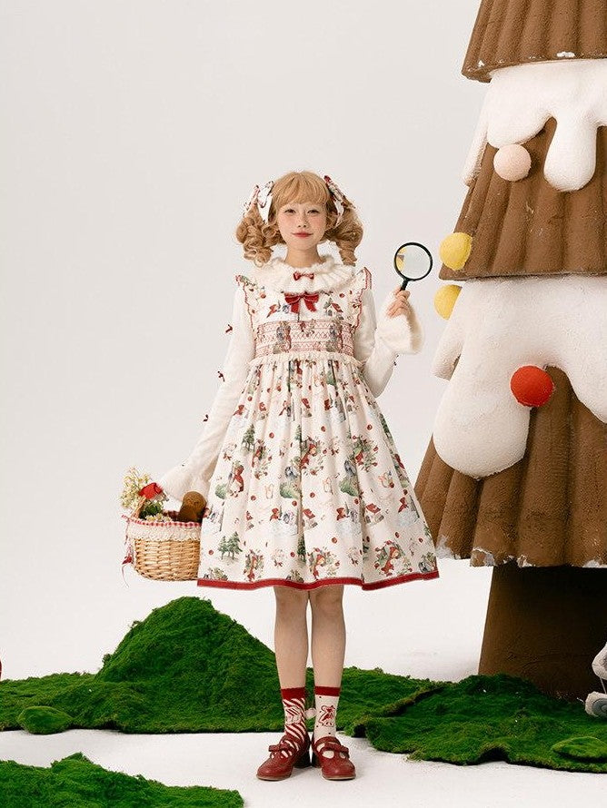 Zhong Xia Wu Yu Little Red Hood Apron Jsk Cloak Cardigan Women's Full Coordination Sets