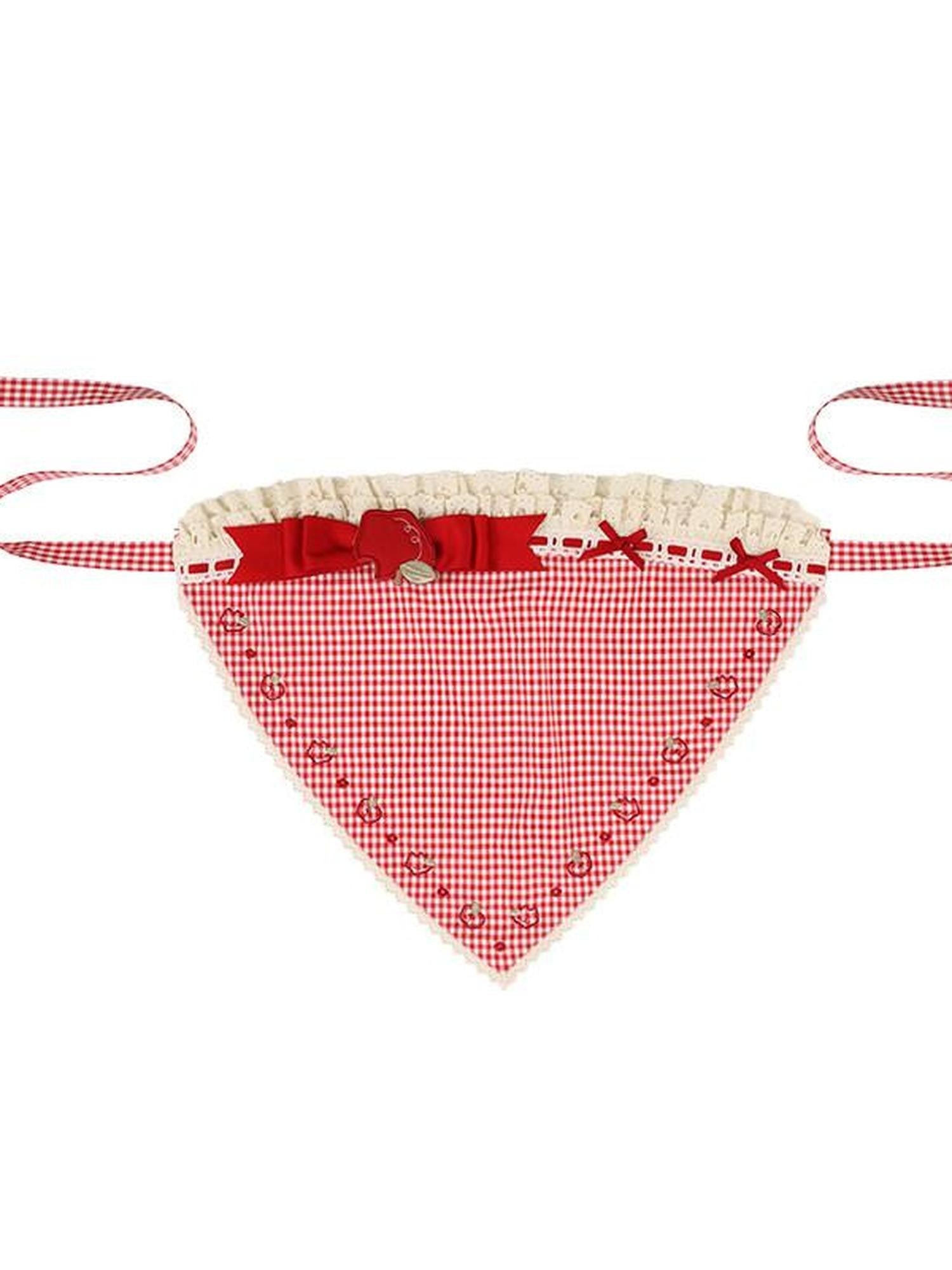 Zhong Xia Wu Yu Little Red Riding Hood Lolita Triangle Scarf Clip Brooch Women's Accessories
