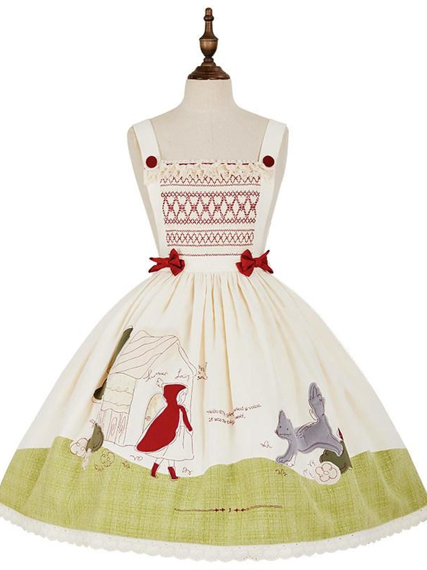 Zhong Xia Wu Yu Little Red Riding Hood Solid Color Strap Vest Women's Red Jsk / Jumper Skirts