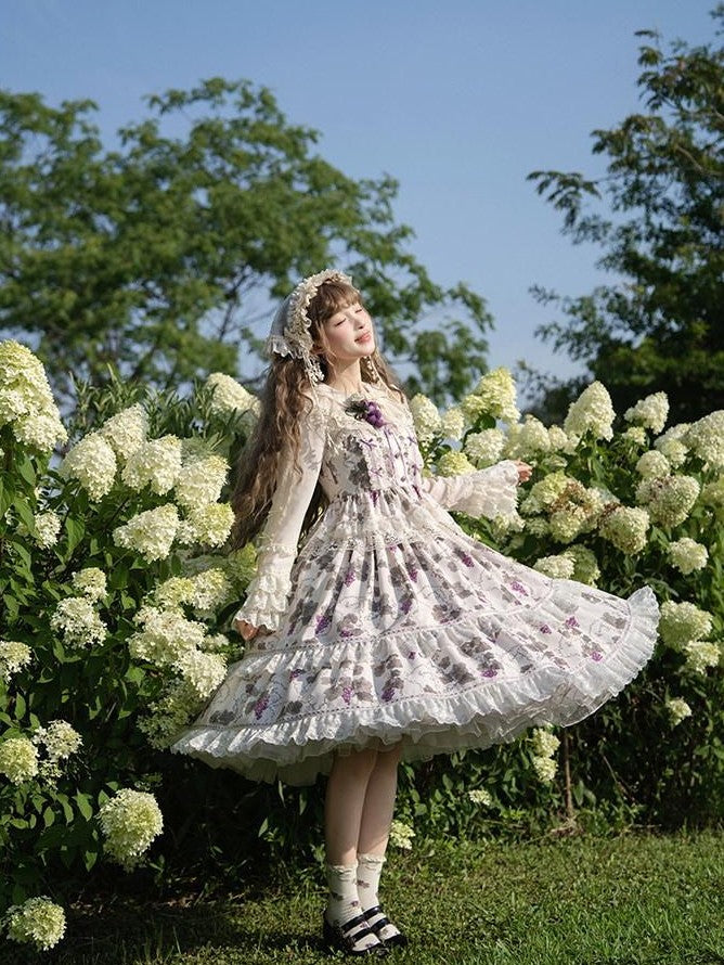 Zhong Xia Wu Yu Loire Vineyard Classical Frame Print Women's Knit Skirt Sets