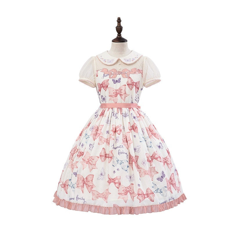 Zhong_Xia_Wu_Yu_Pastel_Pink_Bow_Eternal_Garden_Print_Lolita_Women's_Short_Sleeve_Op_712007761875_MISSTT
