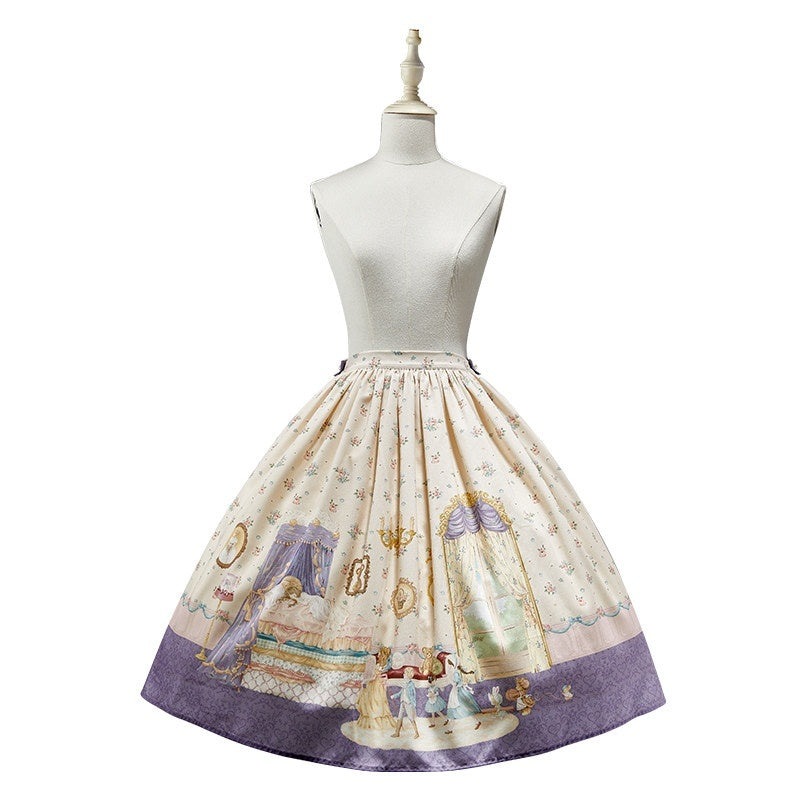 Zhong_Xia_Wu_Yu_Pea_Print_Lolita_Vest_Skirt_Princess_Sleeve_Women's_Full_Coordination_Sets_892995603419_MISSTT