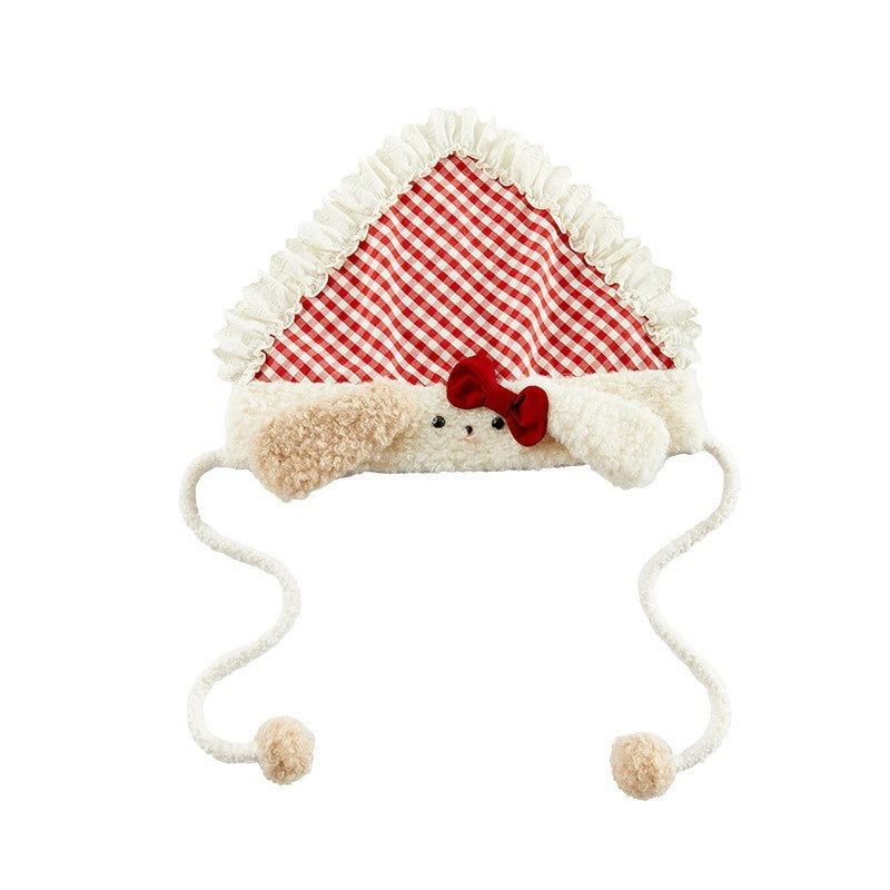 Zhong_Xia_Wu_Yu_Ribbon_3d_Dog_Bandana_Women's_Plush_Headband_Bag_Brooch_Hat_Accessories_842383660996_MISSTT