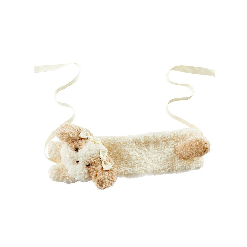 Zhong_Xia_Wu_Yu_Ribbon_3d_Dog_Bandana_Women's_Plush_Headband_Bag_Brooch_Hat_Accessories_842383660996_MISSTT