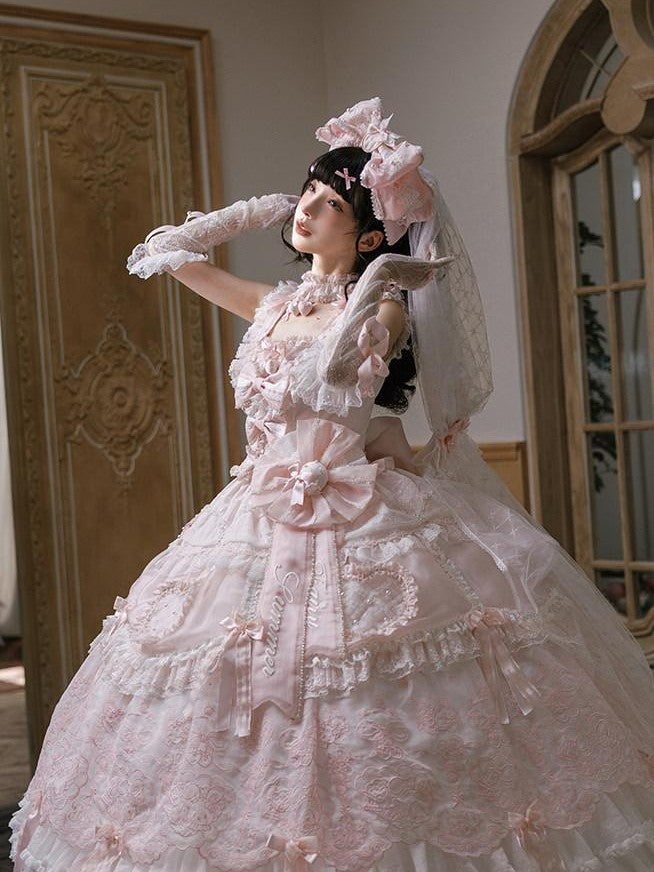 Zhong Xia Wu Yu Strawberry Print Open Front Jsk Lolita Women's Short Sleeve Op