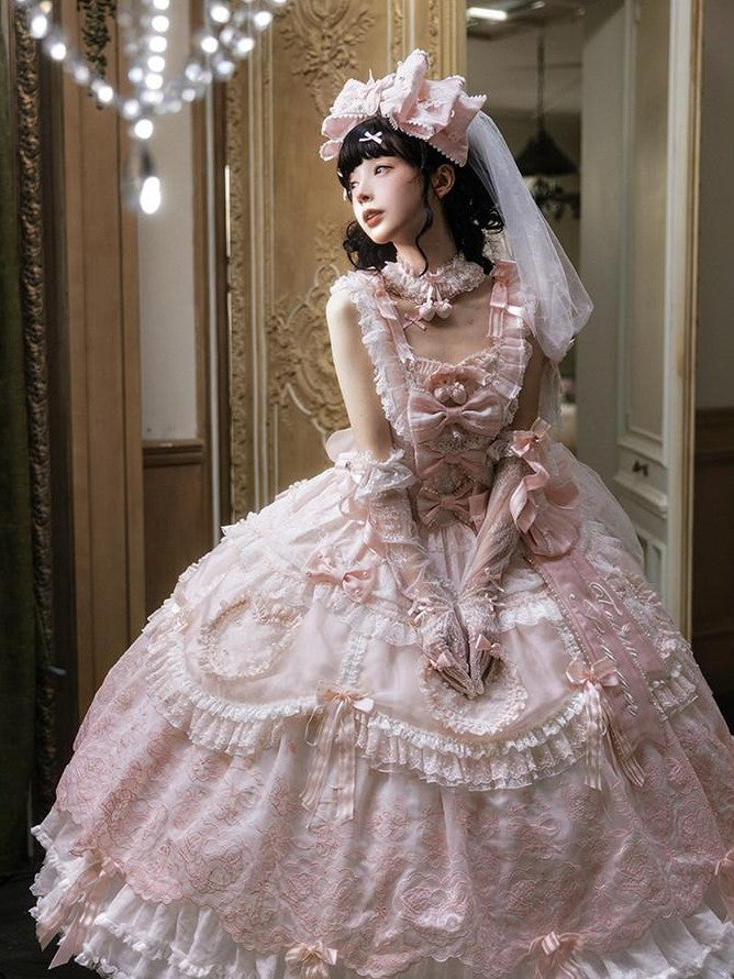 Zhong Xia Wu Yu Strawberry Print Open Front Jsk Lolita Women's Short Sleeve Op