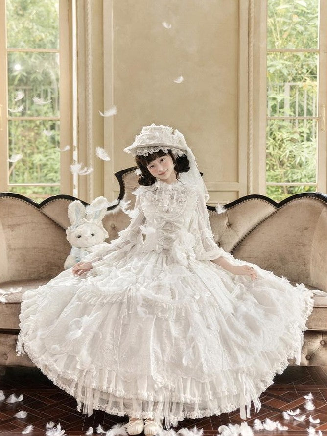 Zhong Xia Wu Yu Strawberry Print Open Front Jsk Lolita Women's Short Sleeve Op