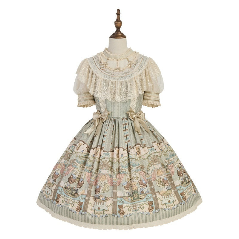 Zhong_Xia_Wu_Yu_Teddy_Bear_Lolita_Puff_Sleeve_Jsk_Apron_Shoes_Women's_Full_Coordination_Sets_952655282266_MISSTT