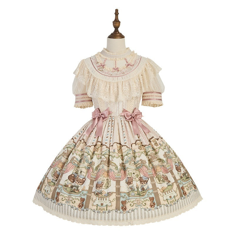 Zhong_Xia_Wu_Yu_Teddy_Bear_Lolita_Puff_Sleeve_Jsk_Apron_Shoes_Women's_Full_Coordination_Sets_952655282266_MISSTT