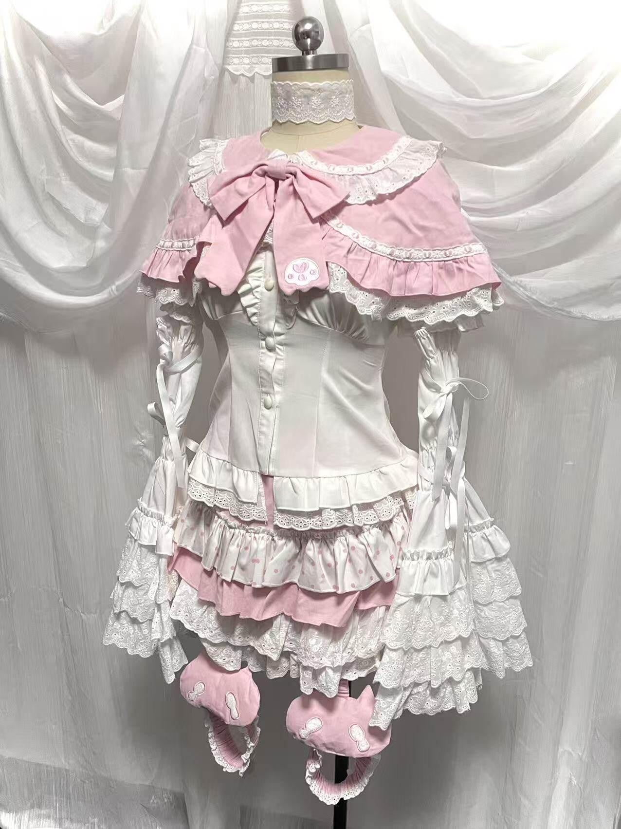 kukuwa Angel Lolita Gothic Doll Princess Women's Long Lace Wrist Cuffs