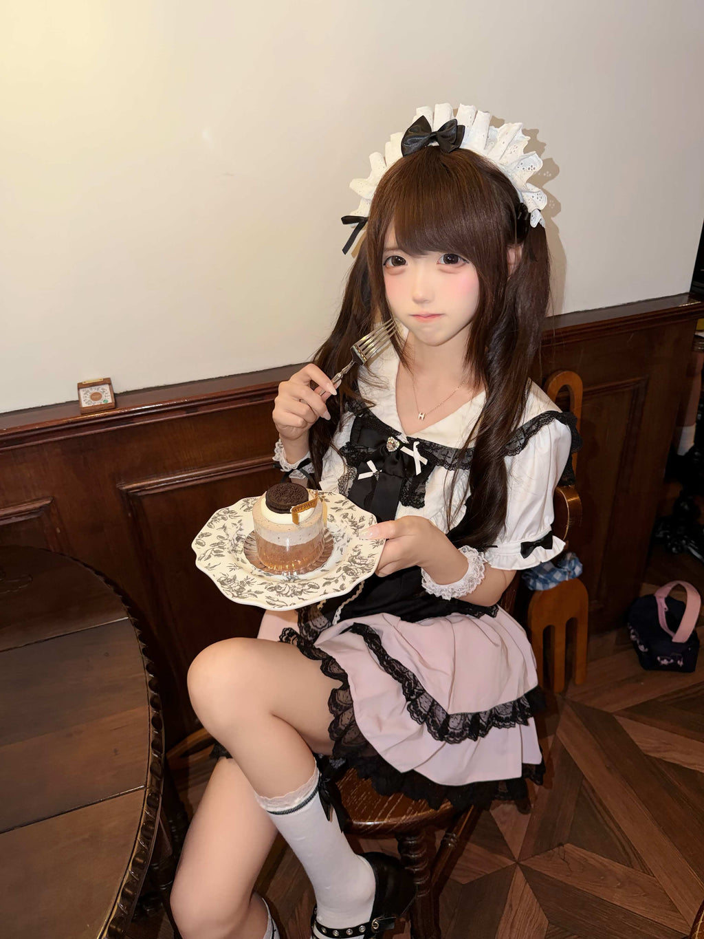 kukuwa_Pink_Lace_Rose_Bow_Sailor_Collar_Women's_Tiered_Cake_Lace_Skirt_Sets_1063230657236_MISSTT