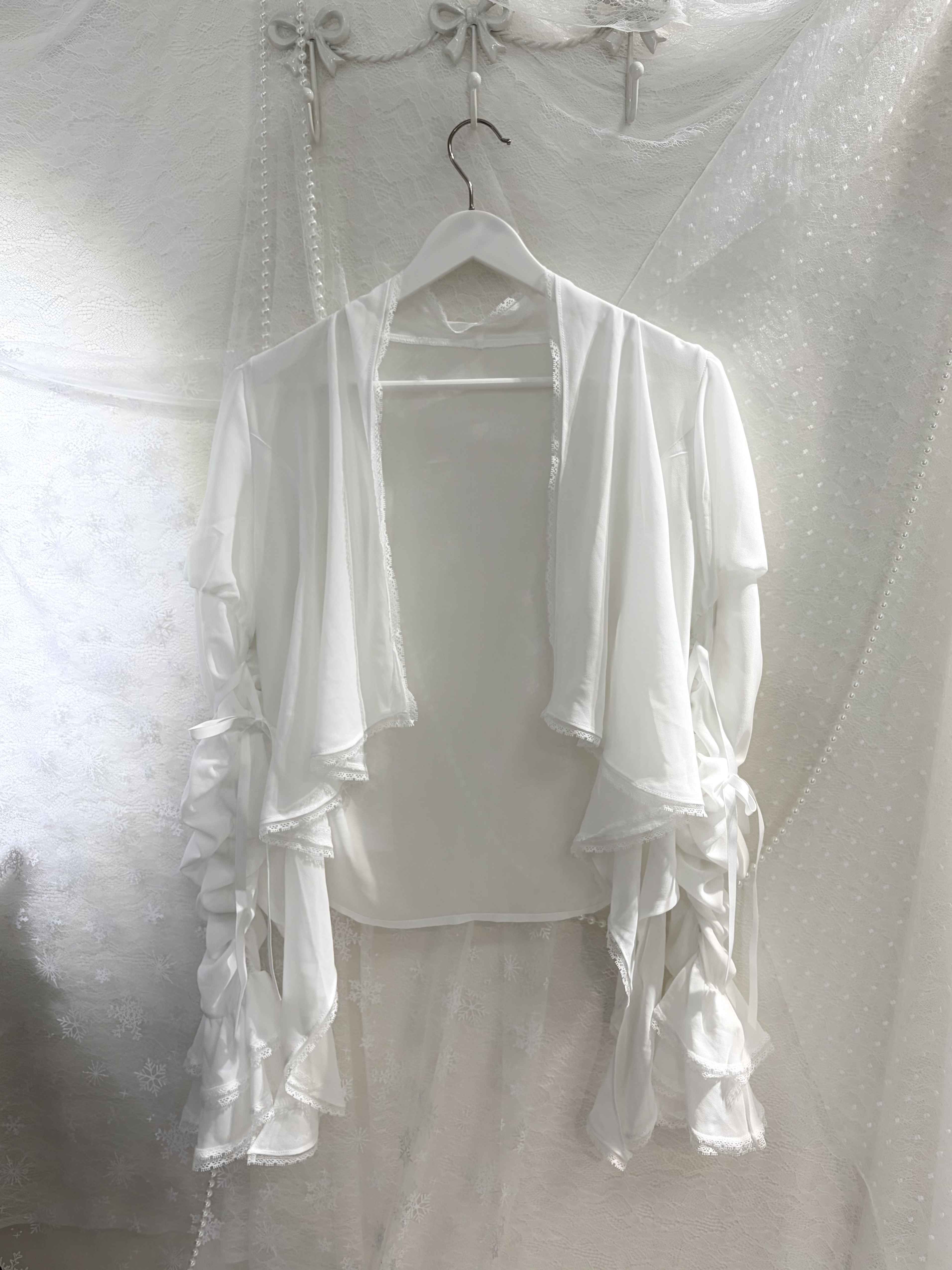kukuwa_Pure_White_Subculture_Print_Tie_Strap_Sheer_Mesh_Inner_Women's_Short_Sleeve_Op_1035805720700_MISSTT
